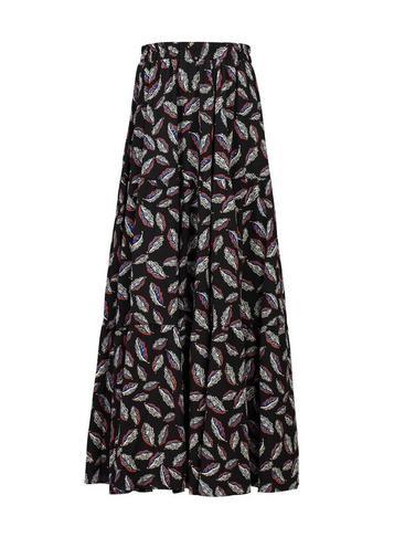 Dorothy Perkins *jolie Moi Black Leafy Maxi Skirt