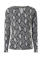 Dorothy Perkins Grey Snake Print Bar Batwing Top