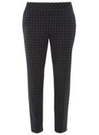 Dorothy Perkins Navy Check Flat Front Trousers