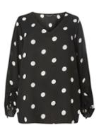 Dorothy Perkins Dp Curve Spot Gathered V-neck Blouse