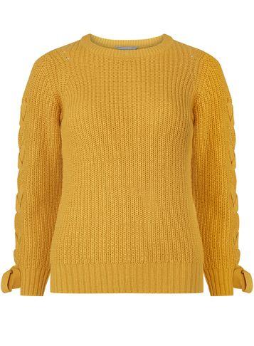 Dorothy Perkins Petite Ochre Tie Sleeve Jumper