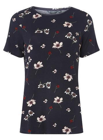 Dorothy Perkins *tall Navy Tape Shoulder T-shirt