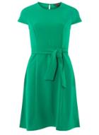 Dorothy Perkins Green Belt-tied Mini Dress