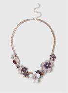 Dorothy Perkins Rose Gold Enamel Flower Collar Necklace