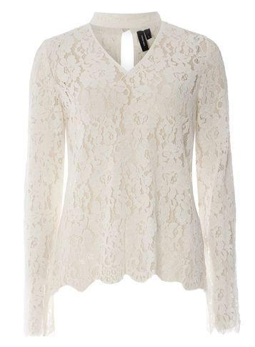 Dorothy Perkins *vero Moda White Lace Choker T-shirt