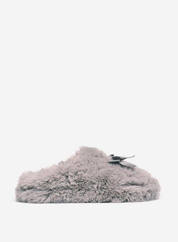 Dorothy Perkins Charcoal Bow Mules