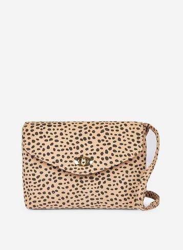 Dorothy Perkins Multi Coloured Cheetah Print Twist Lock Cross Body Bag