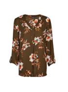 Dorothy Perkins *tall Khaki Floral Print Shirt