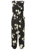 Dorothy Perkins Black Floral Wrap Jumpsuit