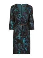 Dorothy Perkins *paper Dolls Teal Jacquard Wrap Dress