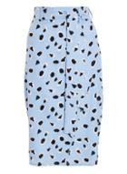 *quiz Blue Dalmatian Print Wrap Skirt