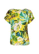 Dorothy Perkins Lime Tropical Print Button T-shirt
