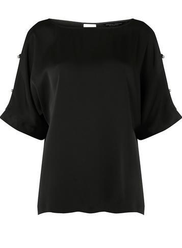 Dorothy Perkins Black Pearl Trim Top