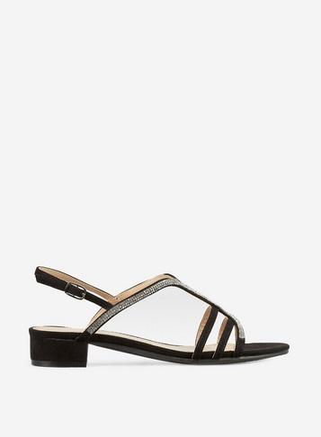 Dorothy Perkins Black 'sweep' Heeled Sandals
