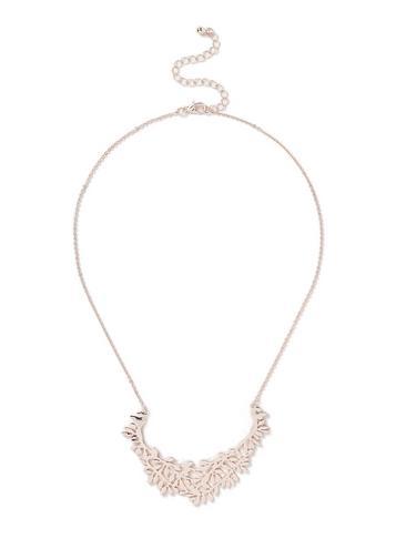Dorothy Perkins Rose Gold Look Glitter Tassel Drop Necklace