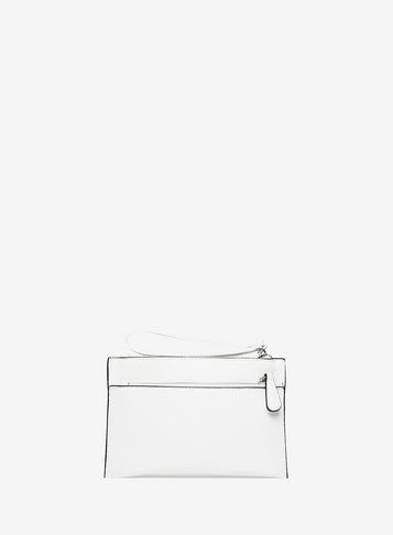 Dorothy Perkins White Double Zip Wristlet