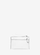 Dorothy Perkins White Double Zip Wristlet