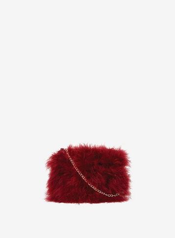 Dorothy Perkins Burgundy Feather Chain Crossbody