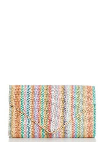 Dorothy Perkins *quiz Multi Woven Envelope Bag