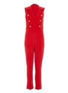 Dorothy Perkins *quiz Red Military Jumpsuit