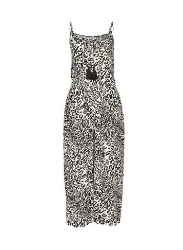 Dorothy Perkins *dp Beach Black Leopard Print Jumpsuit