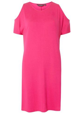 Dorothy Perkins Pink Cold Shoulder Swing Dress