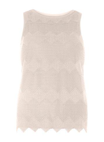Dorothy Perkins Pink Chevron Lace Shell Top