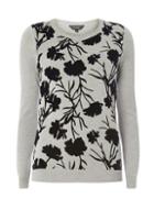 Dorothy Perkins Grey Velvet Patterned Jumper