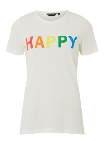 Dorothy Perkins Ivory Happy Motif T-shirt