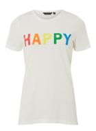 Dorothy Perkins Ivory Happy Motif T-shirt