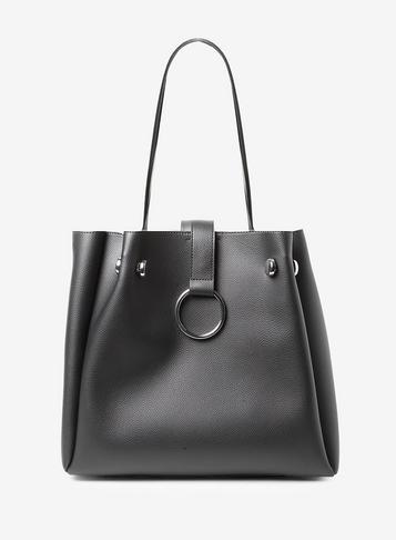 Dorothy Perkins Black Metal Hoop Tote Bag