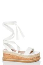 Dorothy Perkins *quiz White Flatform Sandals