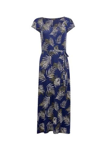 Dorothy Perkins Navy Ruched Jersey Midi Dress
