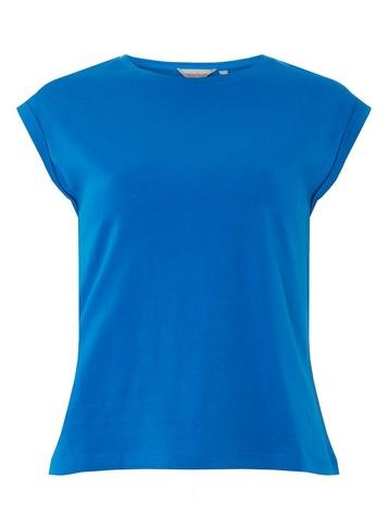 Dorothy Perkins Petite Cobalt Roll Sleeve T-shirt
