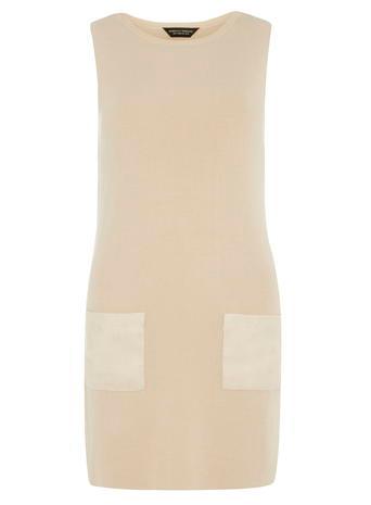 Dorothy Perkins Nude Suede Pocket Tunic