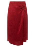 Dorothy Perkins Red Jacquard Midi Skirt