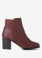 Dorothy Perkins Burgundy 'avenue' Heeled Ankle Boots