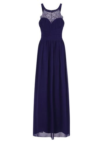 *little Mistress Navy Diamond Print Maxi Dress