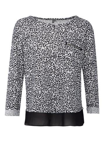*izabel London Grey Animal Print Jumper