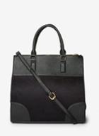 Dorothy Perkins Black Double Zip Oversize Tote Bag