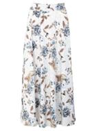 *izabel London White Floral Print Maxi Skirt