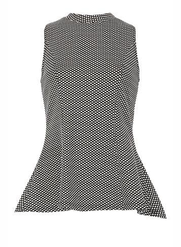 Dorothy Perkins *izabel London Black And White Sleeveless Top