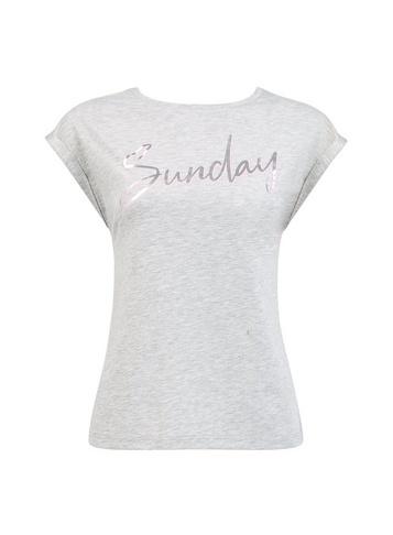 Dorothy Perkins Grey 'sunday' Motif Print T-shirt
