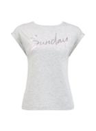 Dorothy Perkins Grey 'sunday' Motif Print T-shirt