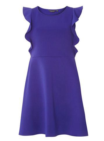 Dorothy Perkins Cobalt Ruffle Fit And Flare Dress