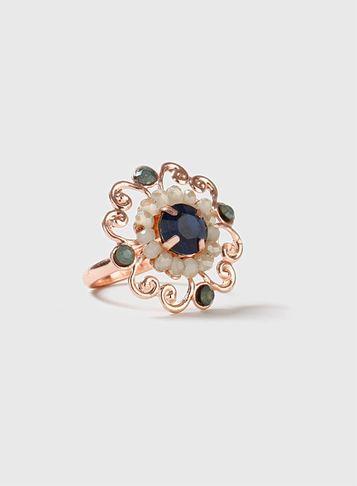 Dorothy Perkins Blue Faceted Cocktail Ring