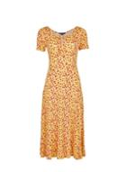 Dorothy Perkins Yellow Ditsy Floral Print Midi Dress