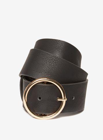 Dorothy Perkins Black Round Buckle Jeans Belt