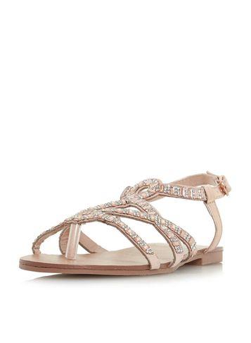 Dorothy Perkins *head Over Heels By Dune Rose Gold 'nadia' Sandals