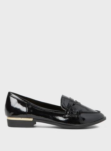 Dorothy Perkins Black Patent Lulu Loafers